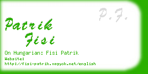 patrik fisi business card